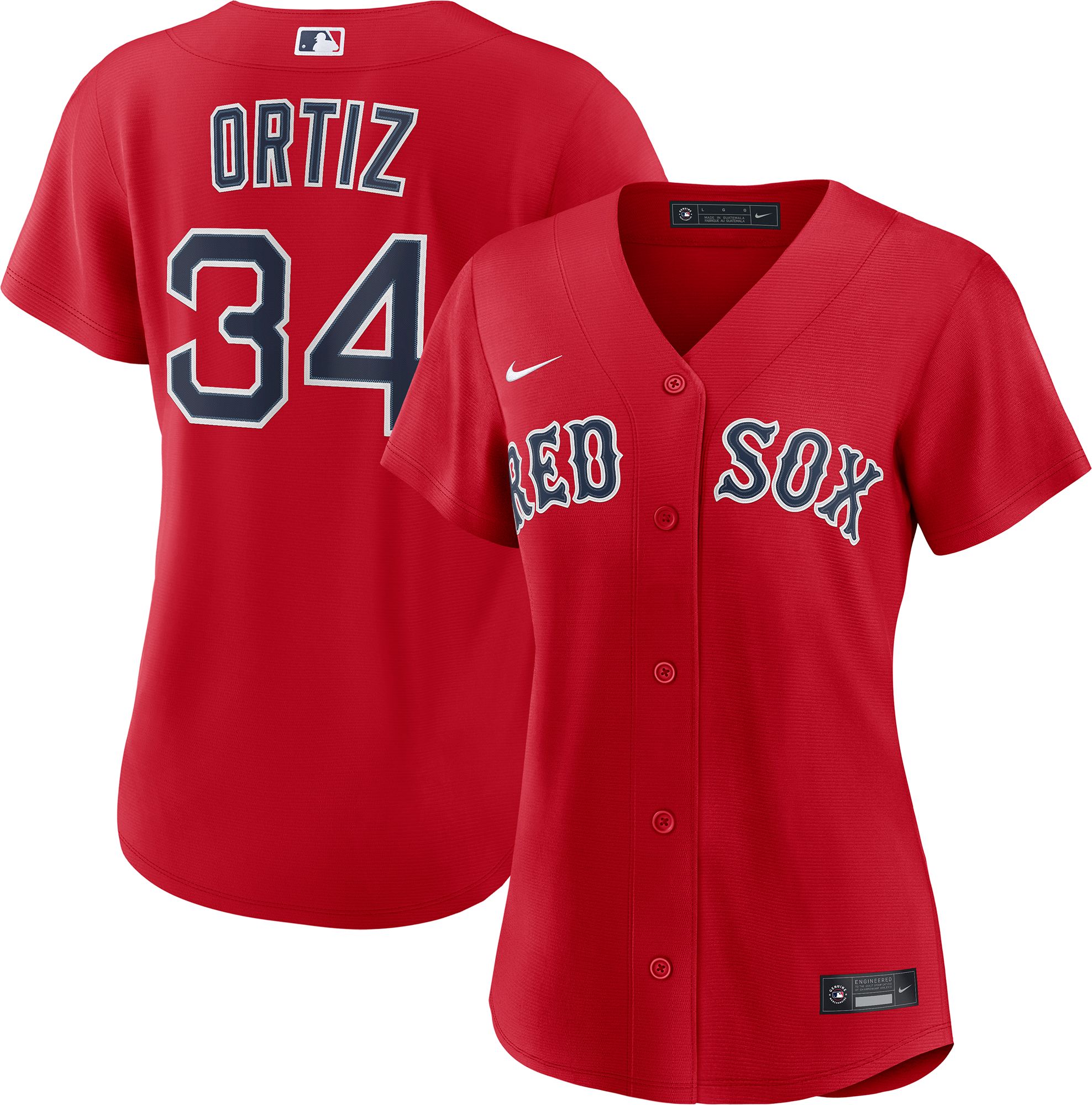 Nike Women's Boston Red Sox David Ortiz #34 Red Alternate Replica Jersey
