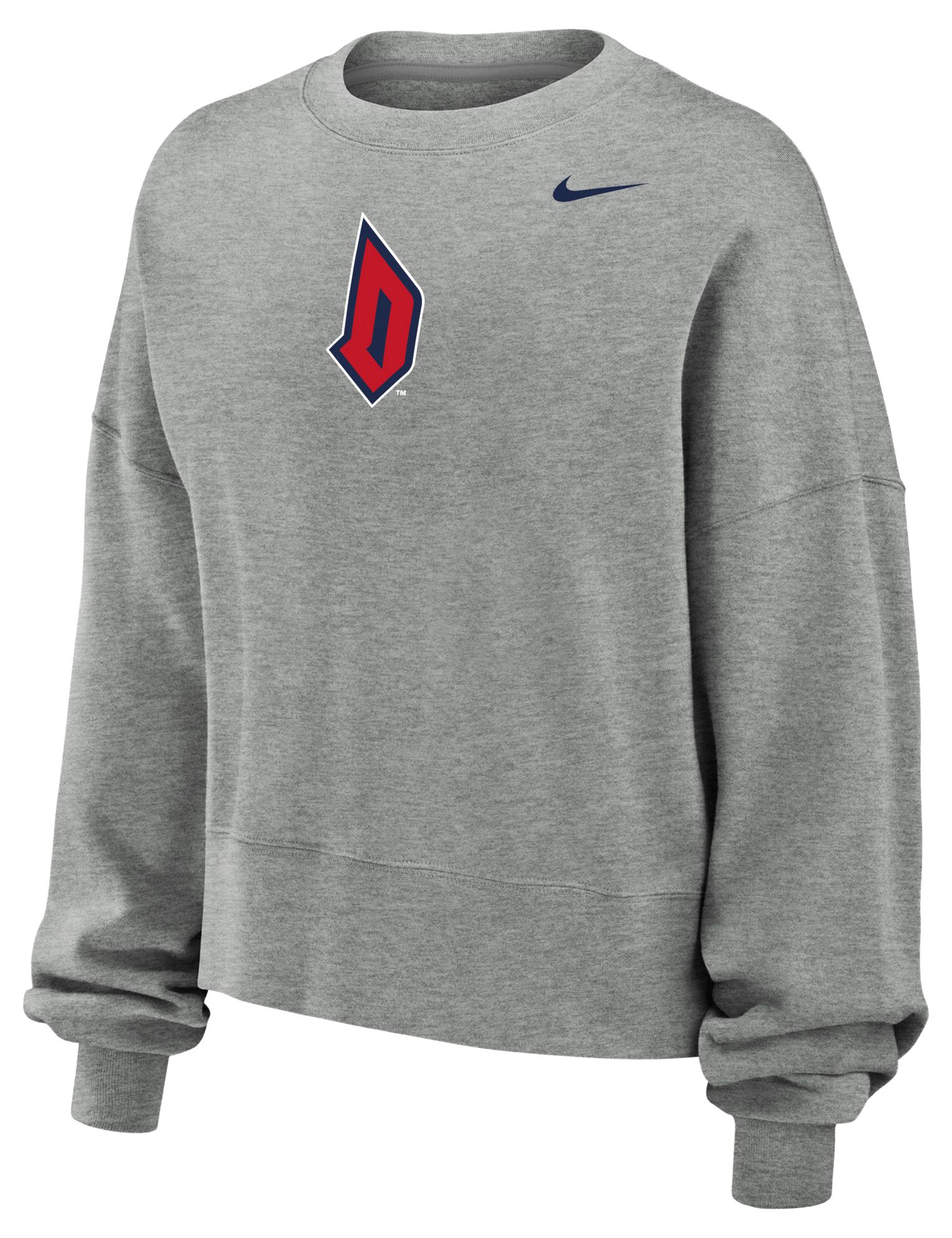 Nike Women's Duquesne Dukes Dark Gray Heather Phoenix Fleece Crewneck Sweatshirt