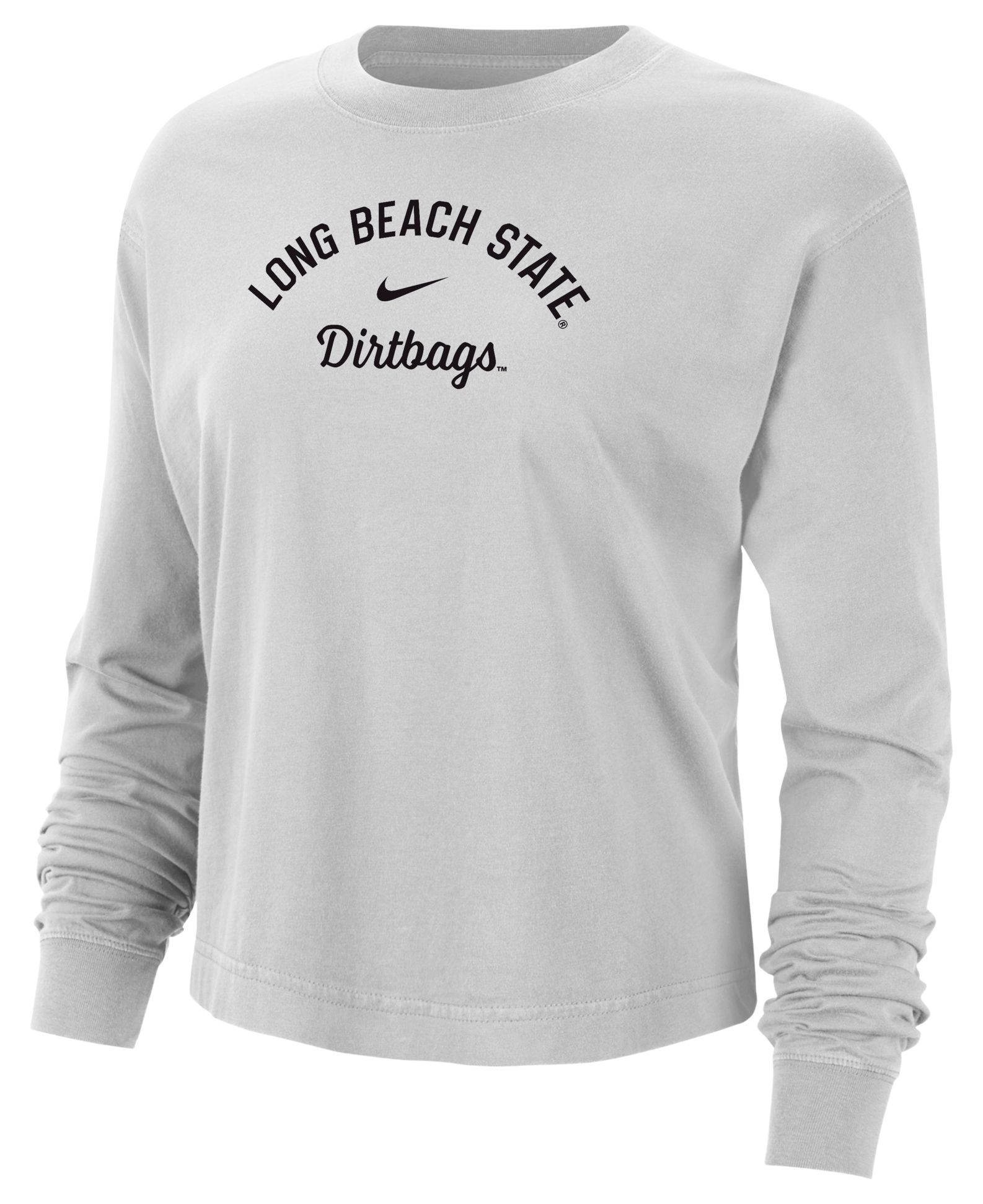 Nike Women's Long Beach State 49ers Neutral Gray Boxy Long Sleeve Shirt