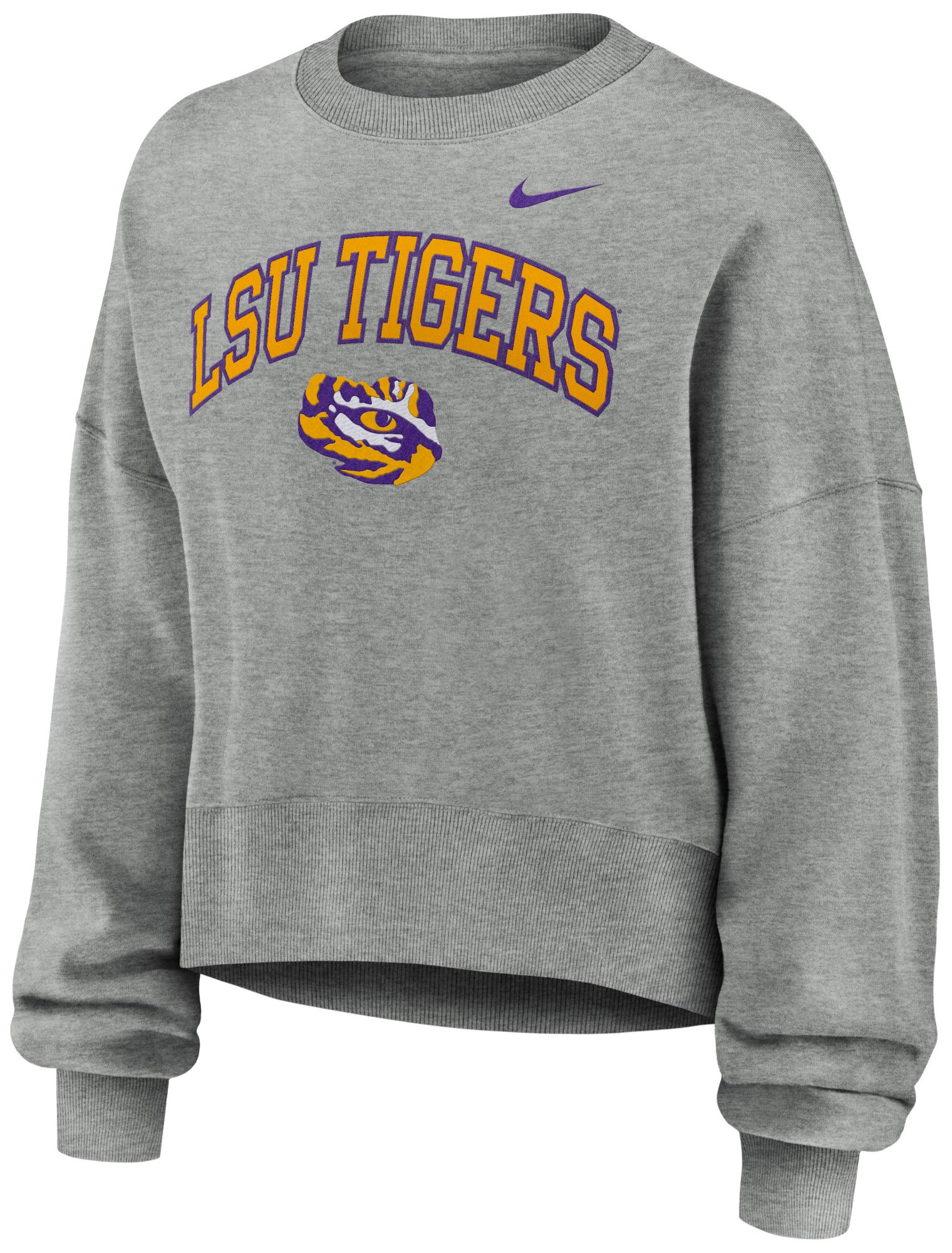 Nike Women's LSU Tigers Grey Pheonix Crewneck Sweatshirt