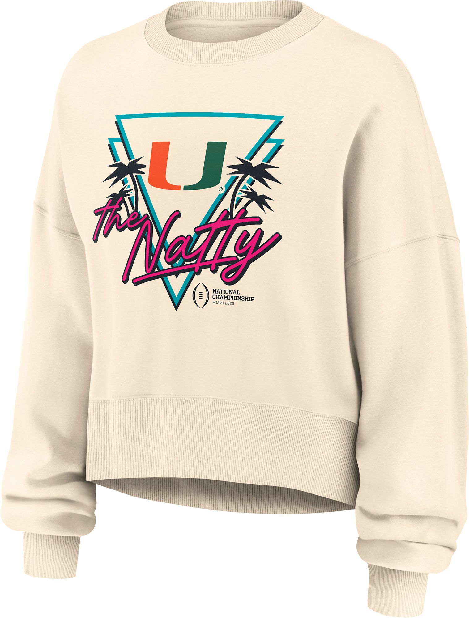 NCAA Women's 2026 National Championship Bound Miami Hurricanes Crew Sweatshirt