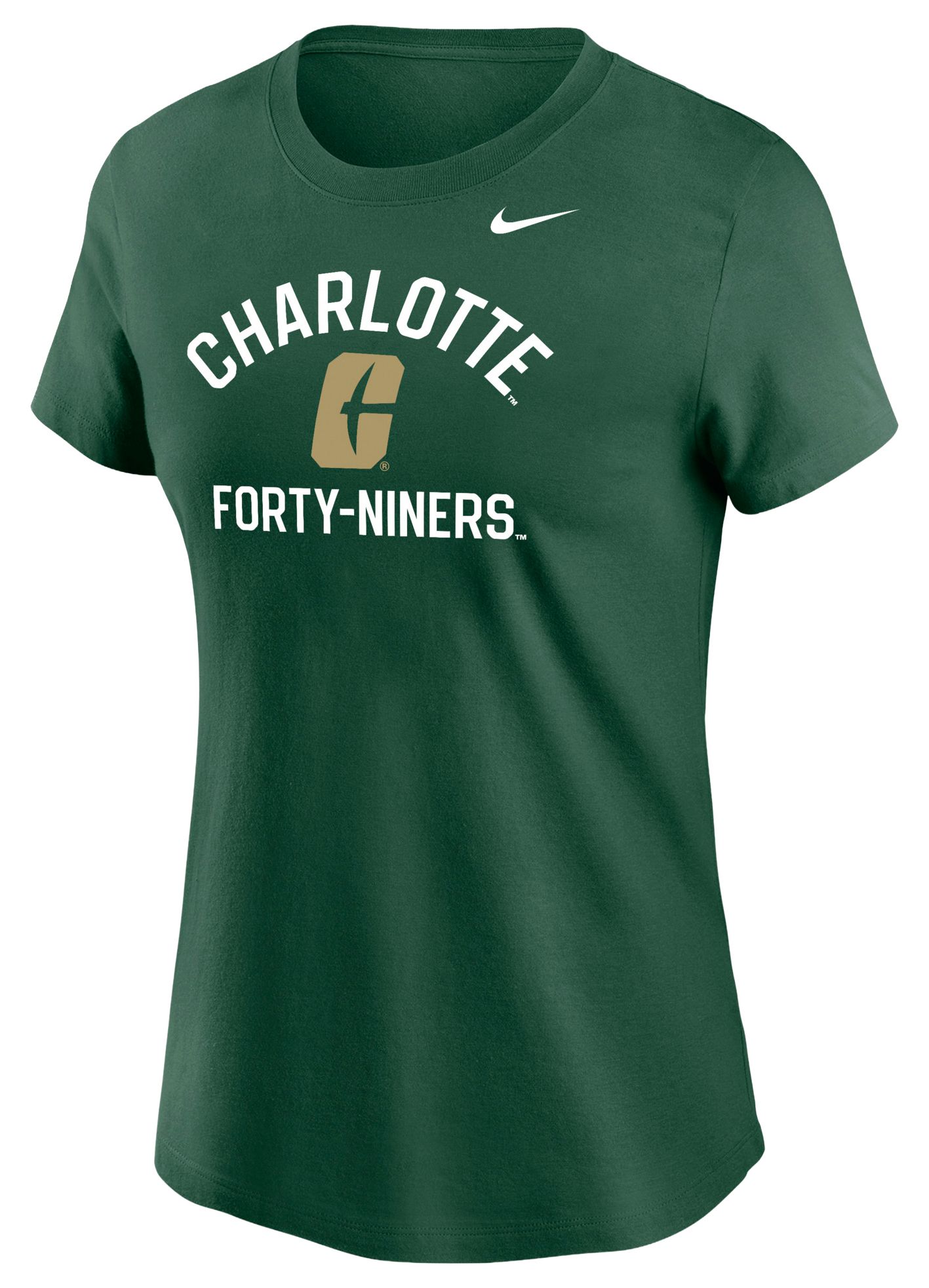 Nike Women's Charlotte 49ers Gorge Green Cotton T-Shirt