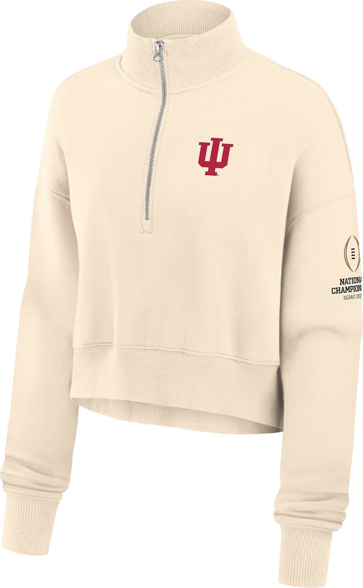 NCAA Women's 2026 National Championship Bound Indiana Hoosiers Cropped Quarter-Zip