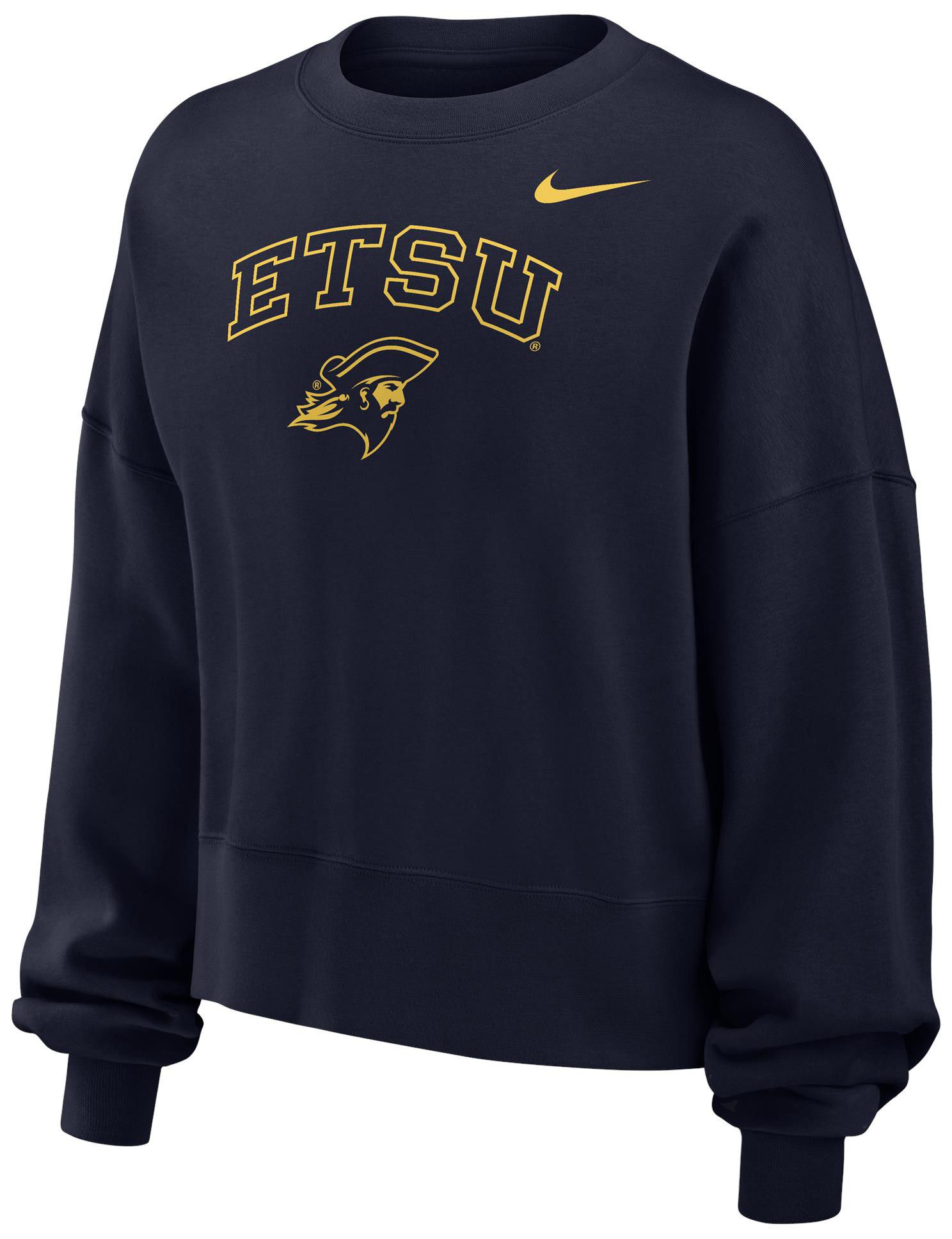 Nike Women's East Tennessee State Buccaneers Navy Phoenix Fleece Crew Pullover Sweatshirt