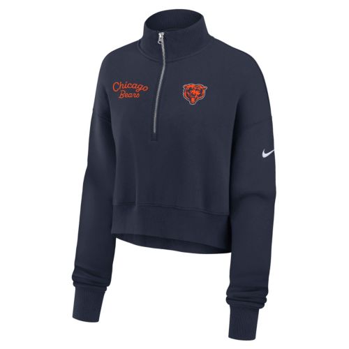 Antigua Women's Chicago Bears White Generation Half-Zip Pullover