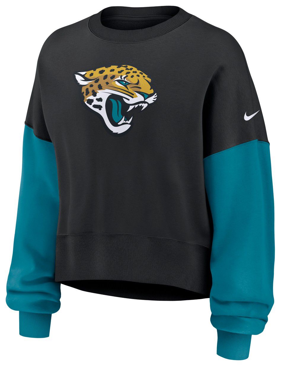 Nike Women's Jacksonville Jaguars Black Phoenix Logo Crew Pullover Sweatshirt