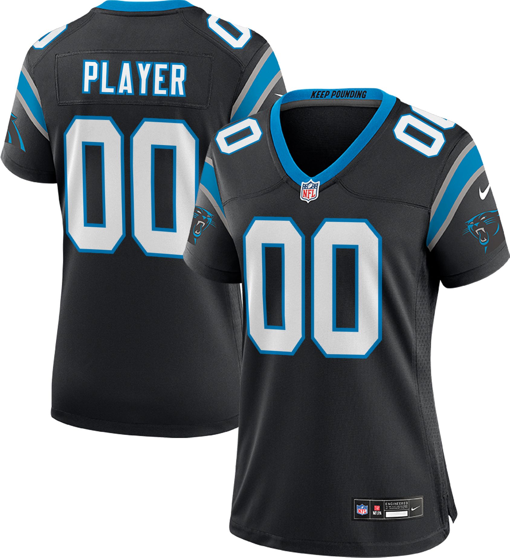 Nike Women's Carolina Panthers Draft Pick #1 Black Game Jersey