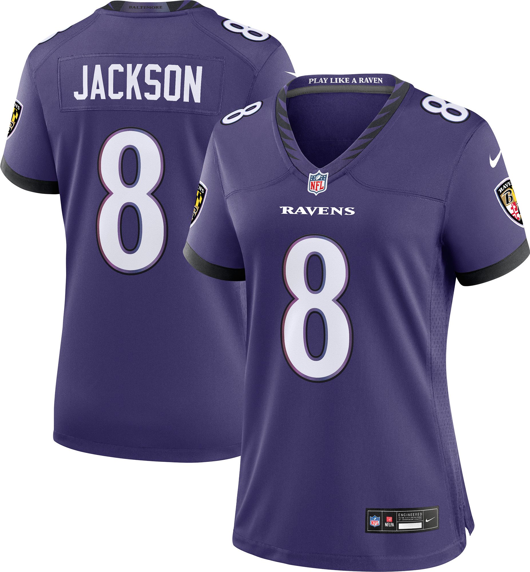 Nike Women's Baltimore Ravens Lamar Jackson #8 Purple Home Game Jersey