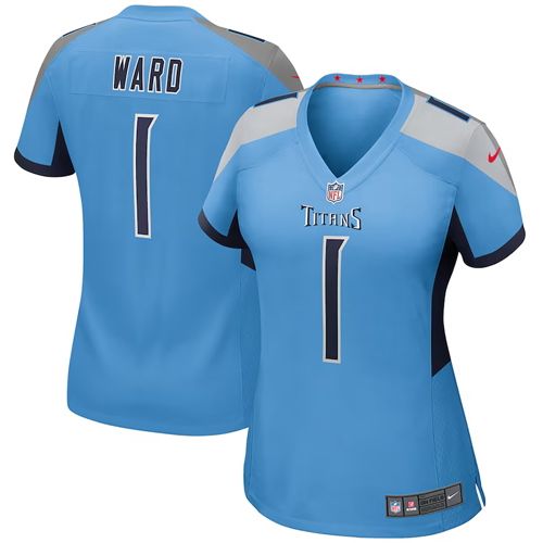 Nike Men's Tennessee Titans Cam Ward #1 Coast Alternate Game
