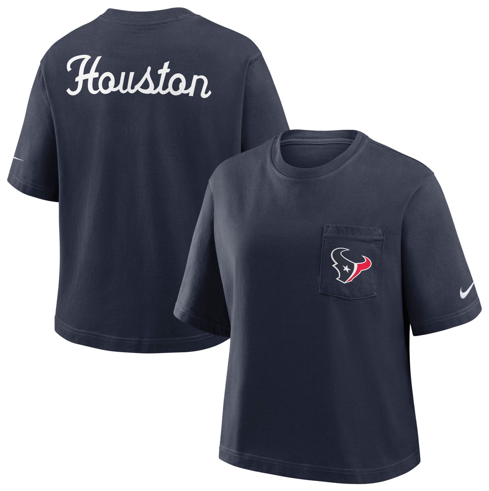 Nike Women's Houston Texans Marine Rewind Pocket T-Shirt