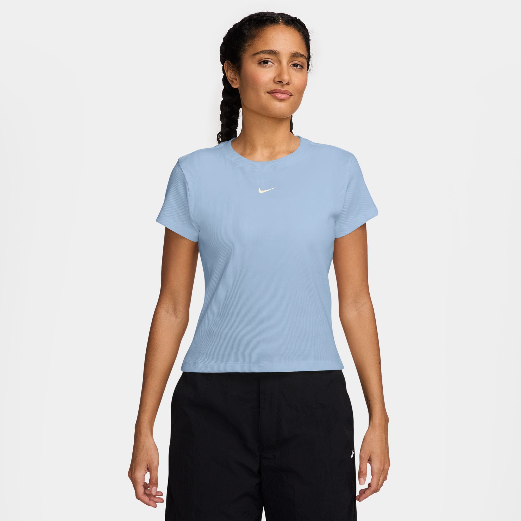 Nike Women's Sportswear Tight Ribbed Short-Sleeve T-Shirt