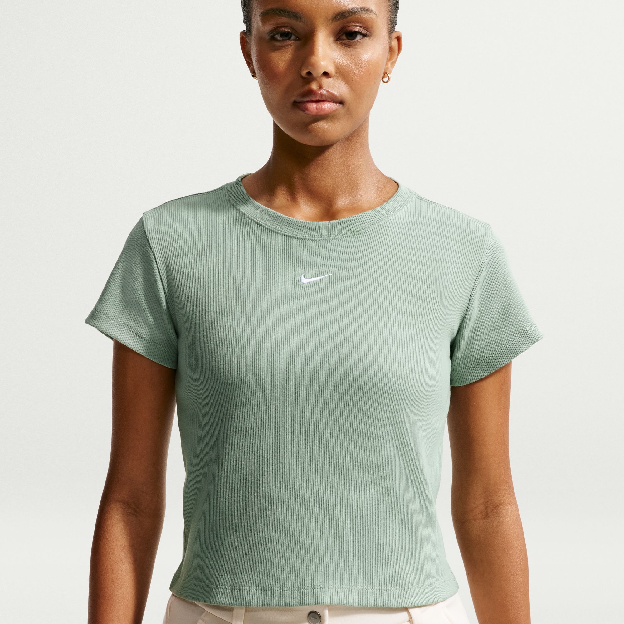 Nike Women's Sportswear Tight Ribbed Short-Sleeve T-Shirt