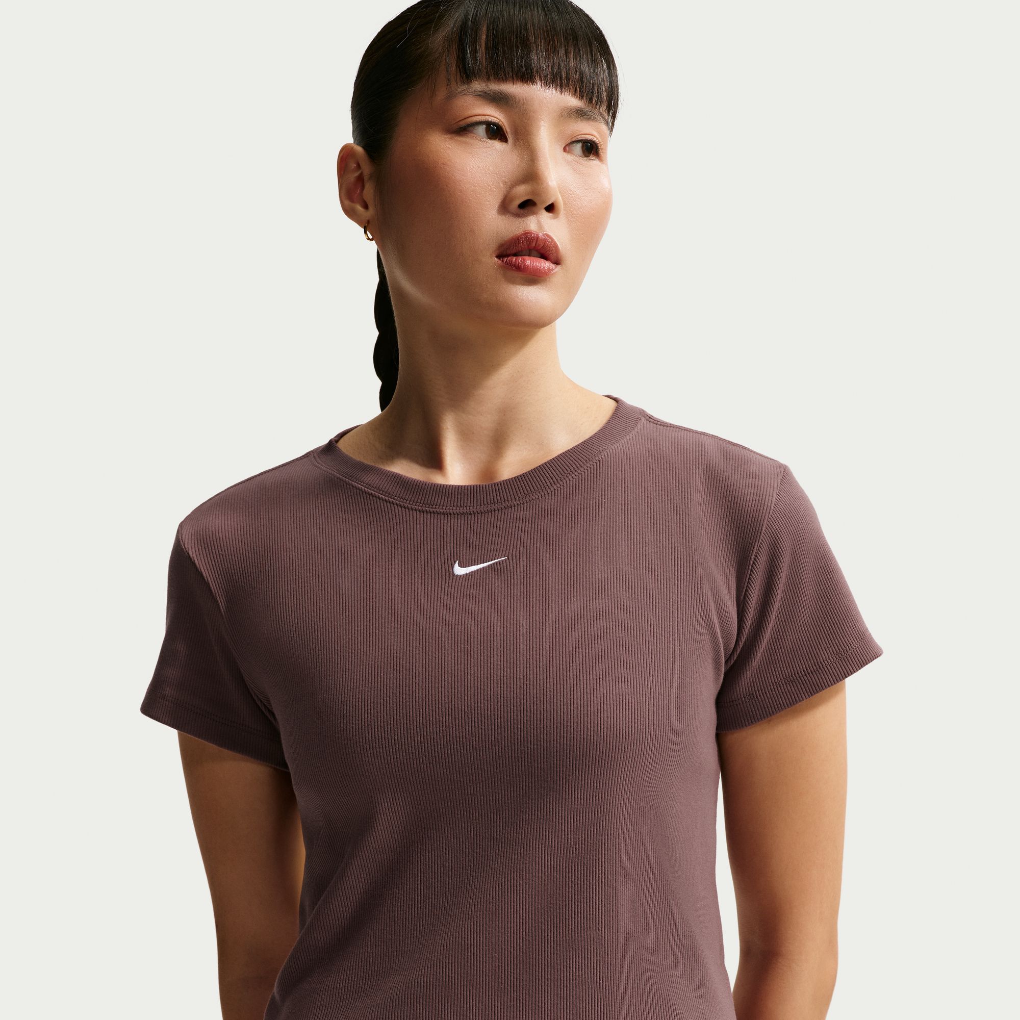 Nike Women's Sportswear Tight Ribbed Short-Sleeve T-Shirt