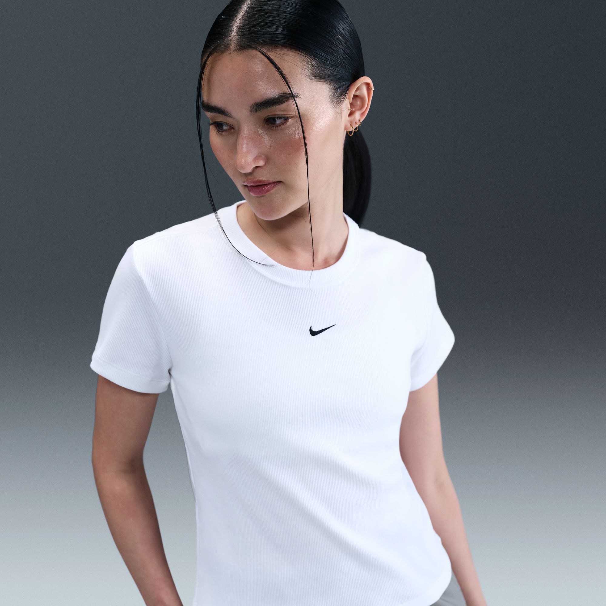 Nike Women's Sportswear Tight Ribbed Short-Sleeve T-Shirt