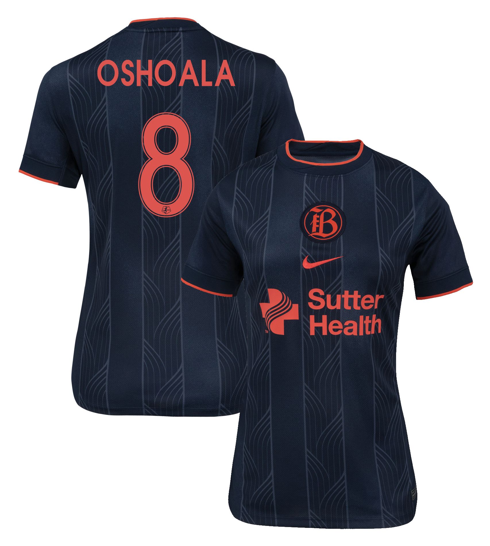 Nike Women's Bay FC Asisat Oshoala #8 Grey Away Replica Jersey