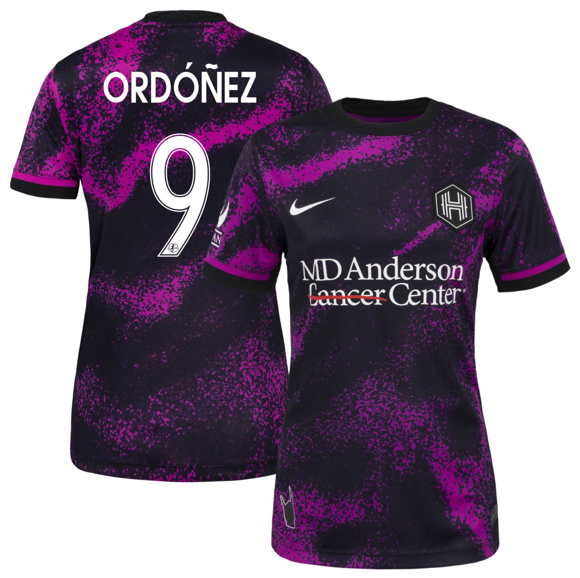 Nike Women's Houston Dash Diana Ordonez #9 Red Away Replica Jersey