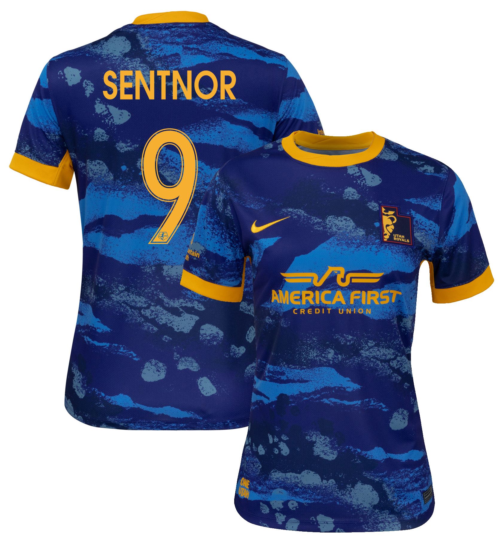 Nike Women's Utah Royals Ally Sentnor #9 Blue Away Replica Jersey