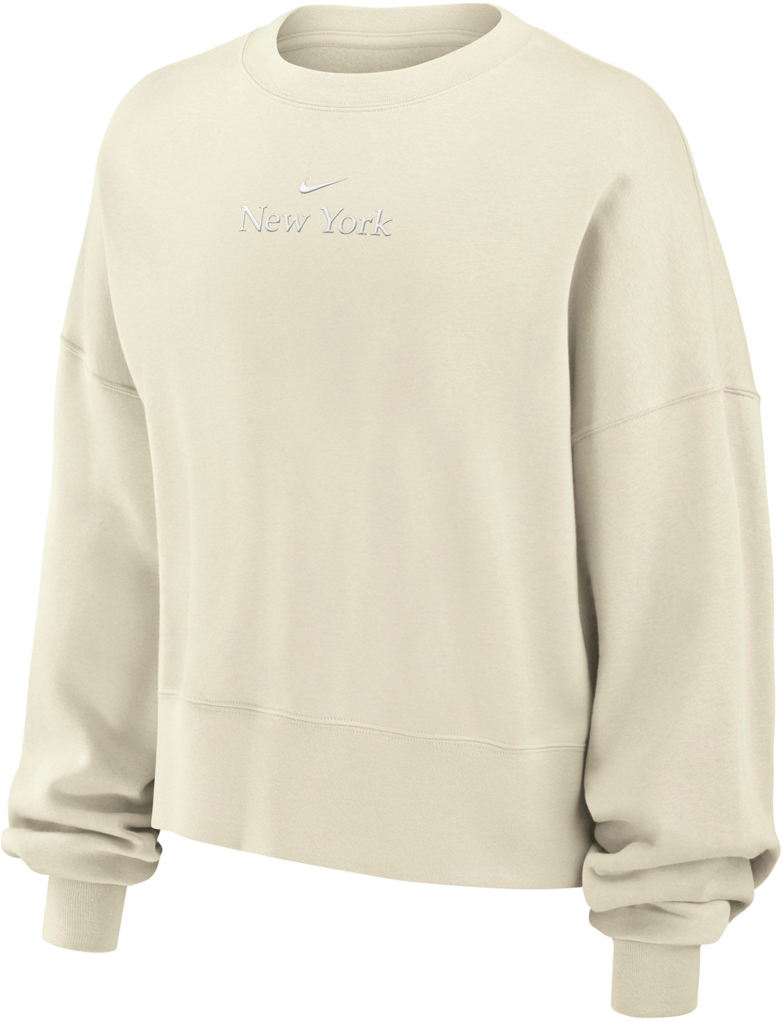 Nike Women's New York City White Fleece Crewneck Sweatshirt