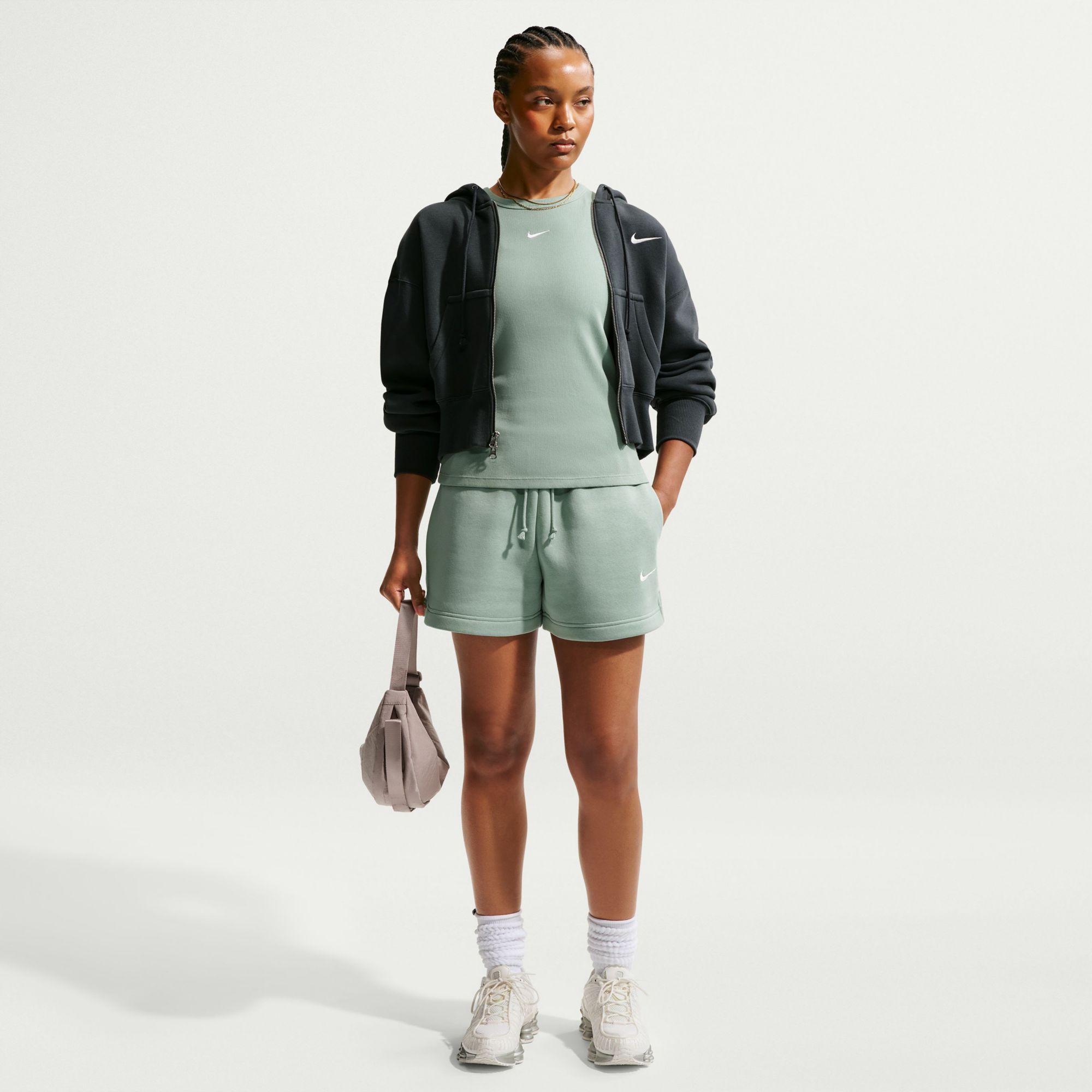 Nike Women's Sportswear Phoenix Fleece Mid-Rise 4" Shorts