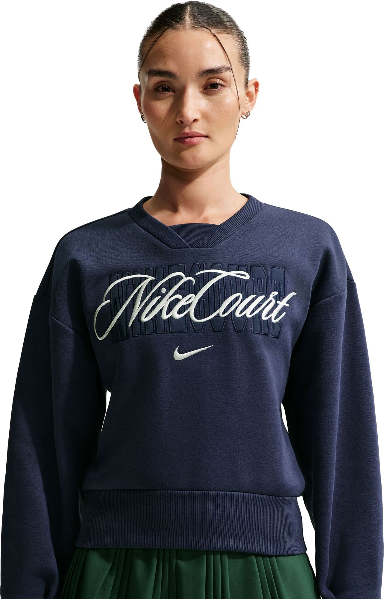 Nike Women's Court Collection French Terry Crewneck Tennis Shirt