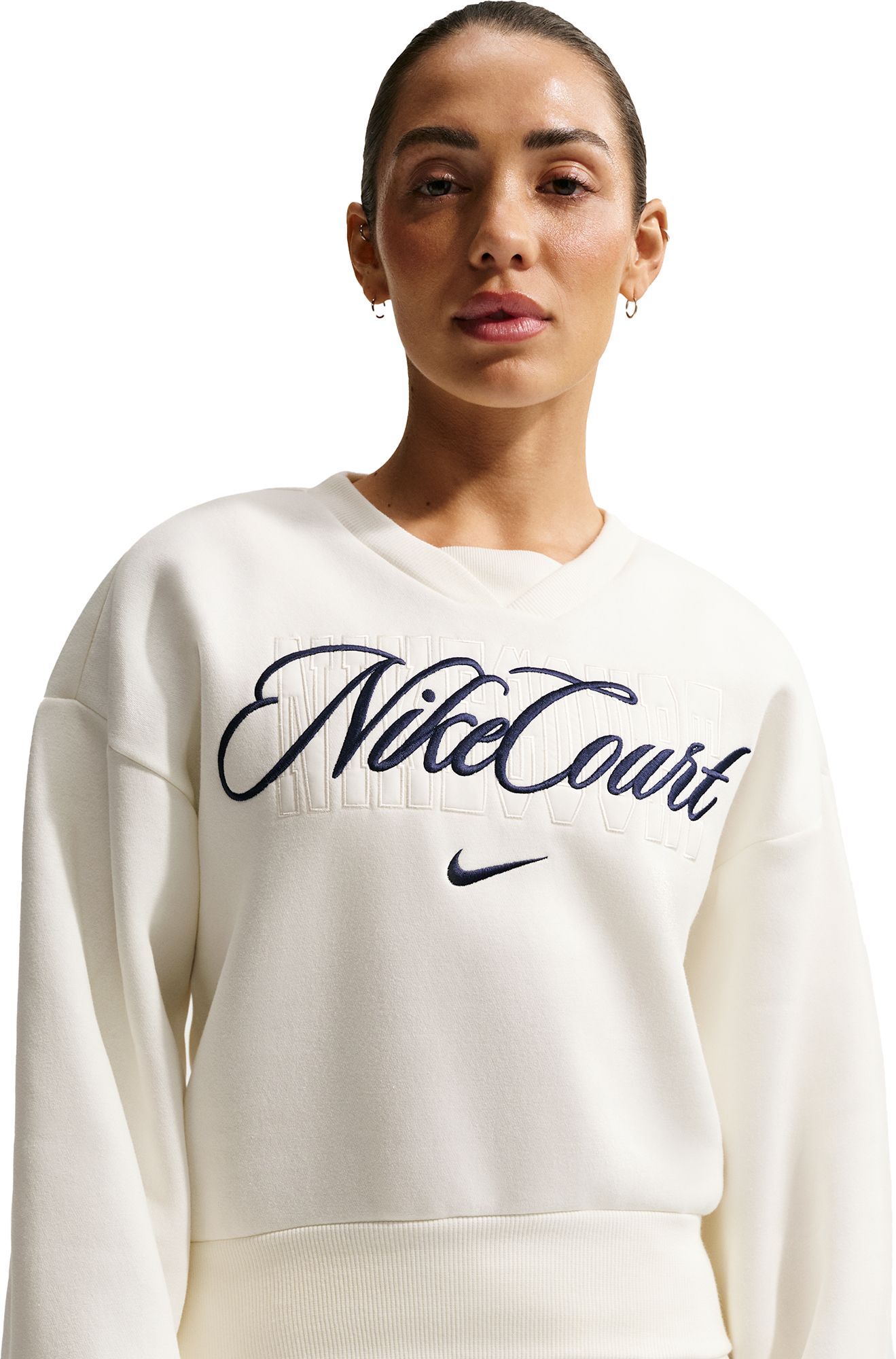 Nike Women's Court Collection French Terry Crewneck Tennis Shirt