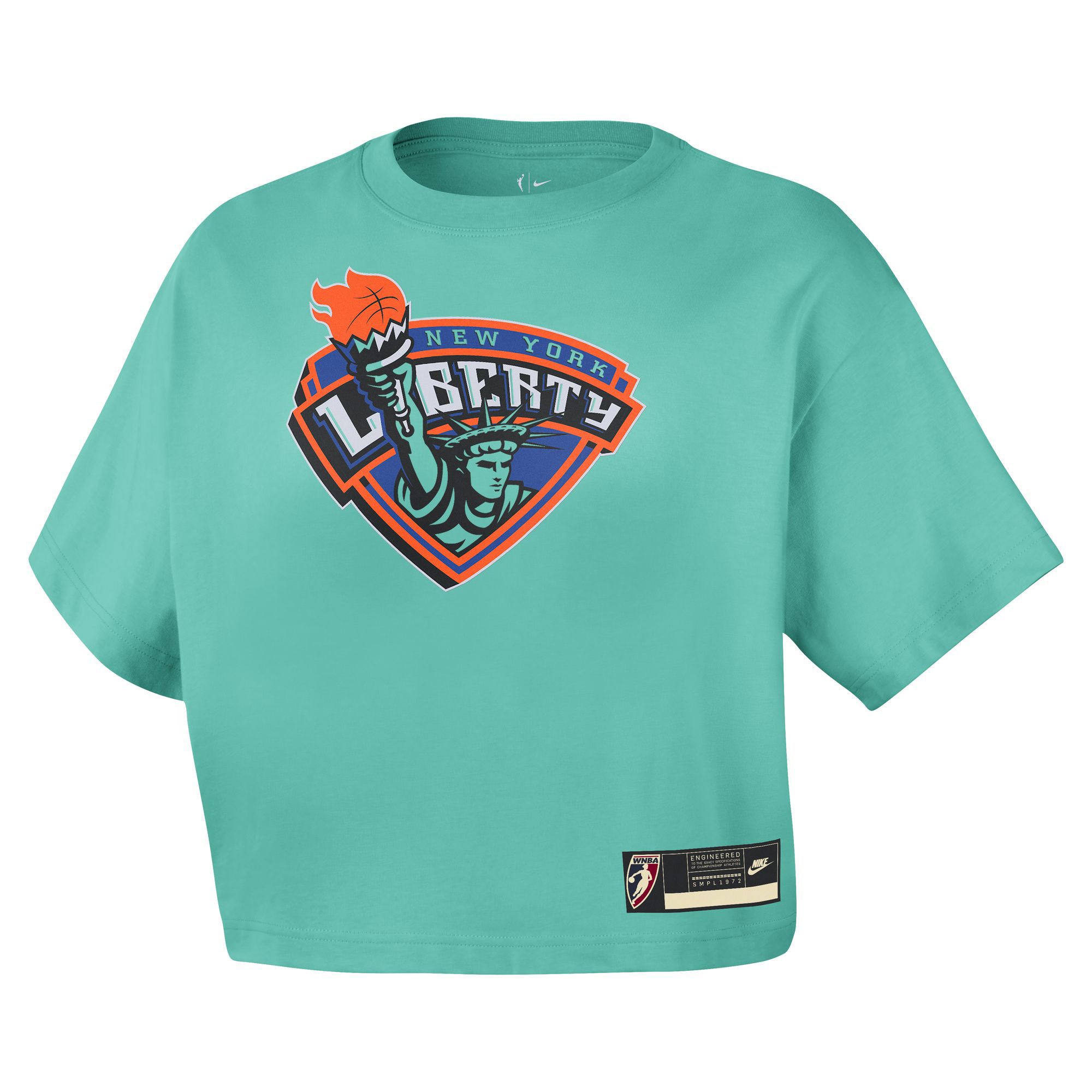 Nike Women's New York Liberty Green 2026 Hardwood Classics Cropped T-Shirt