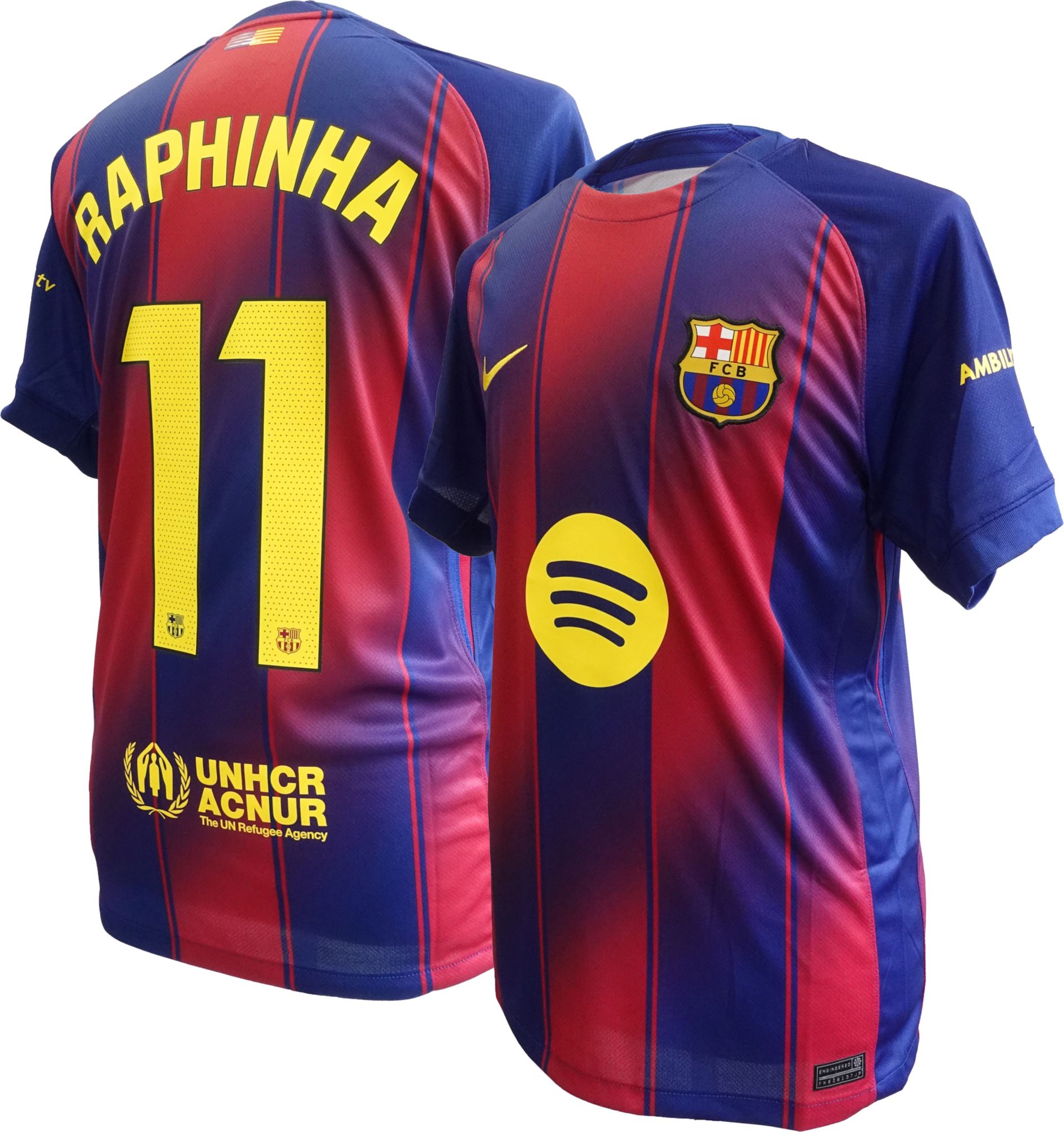 Nike Youth FC Barcelona Raphinha #11 2025-26 Home Replica Jersey