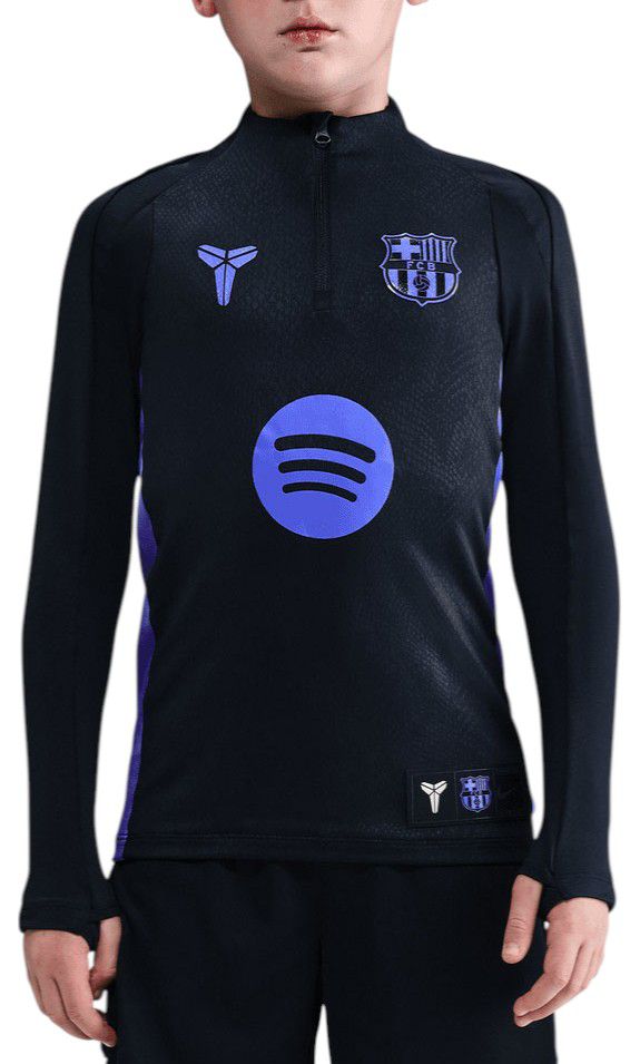 Nike Youth Barcelona 2025 Black Third Prematch Full-Zip Track Jacket