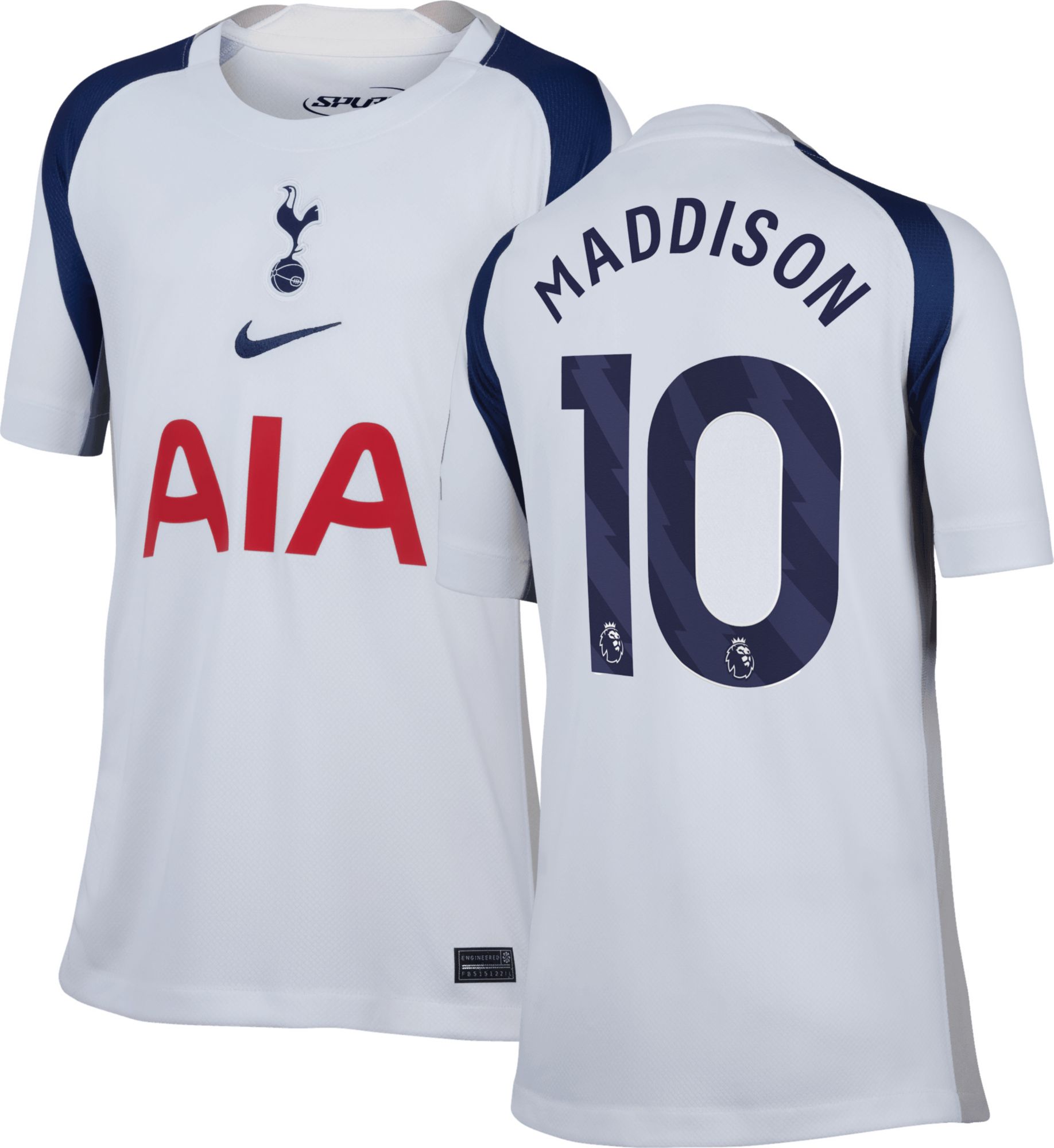 Nike Youth Tottenham Hotspur James Maddison #10 2025-26 Home Replica Jersey