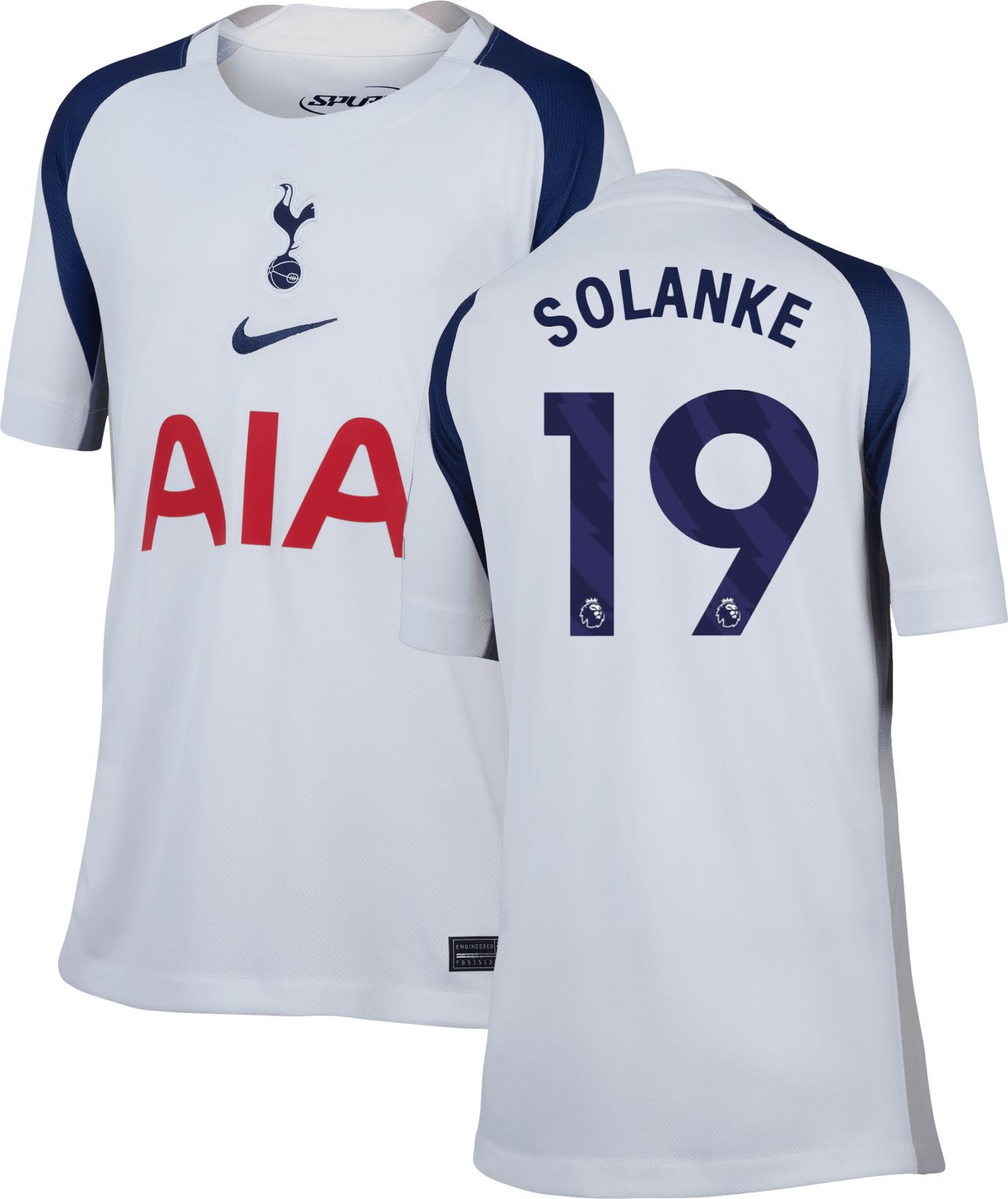 Nike Youth Tottenham Hotspur Dominic Solanke #19 2025-26 Home Replica Jersey