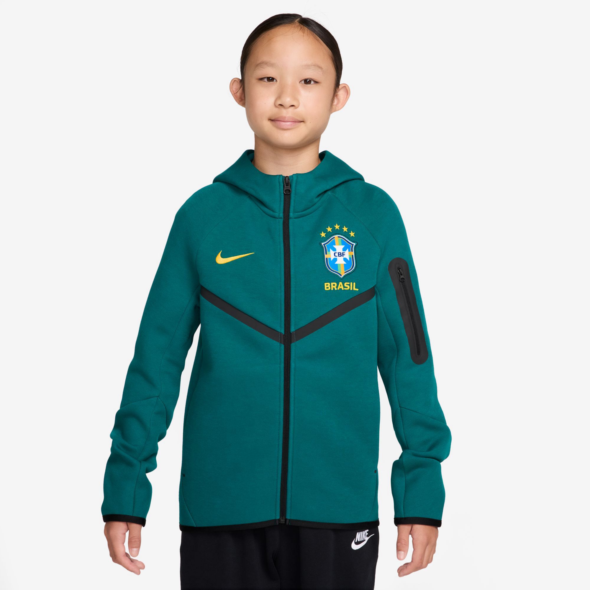 Nike Youth Brazil 2026 Home Tech Fleece Full-Zip Hoodie
