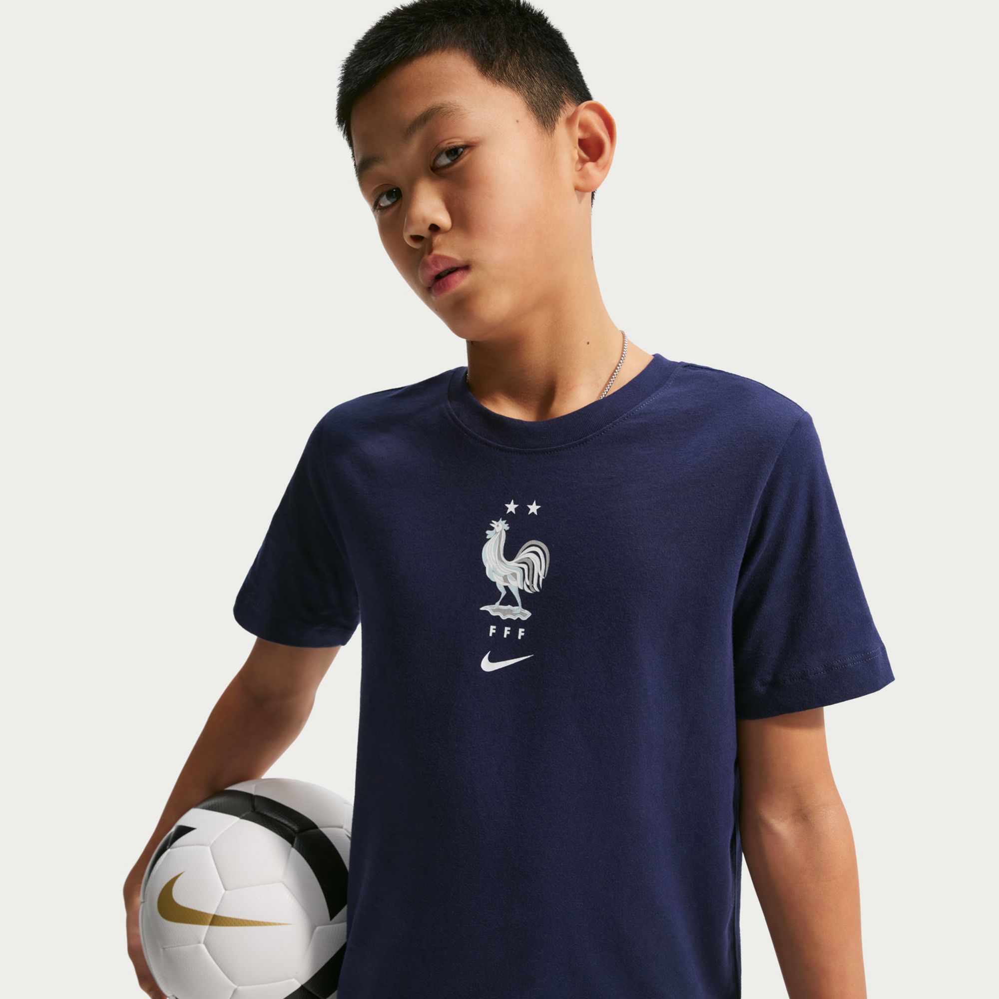 Nike Youth France 2026 Home Crest T-Shirt