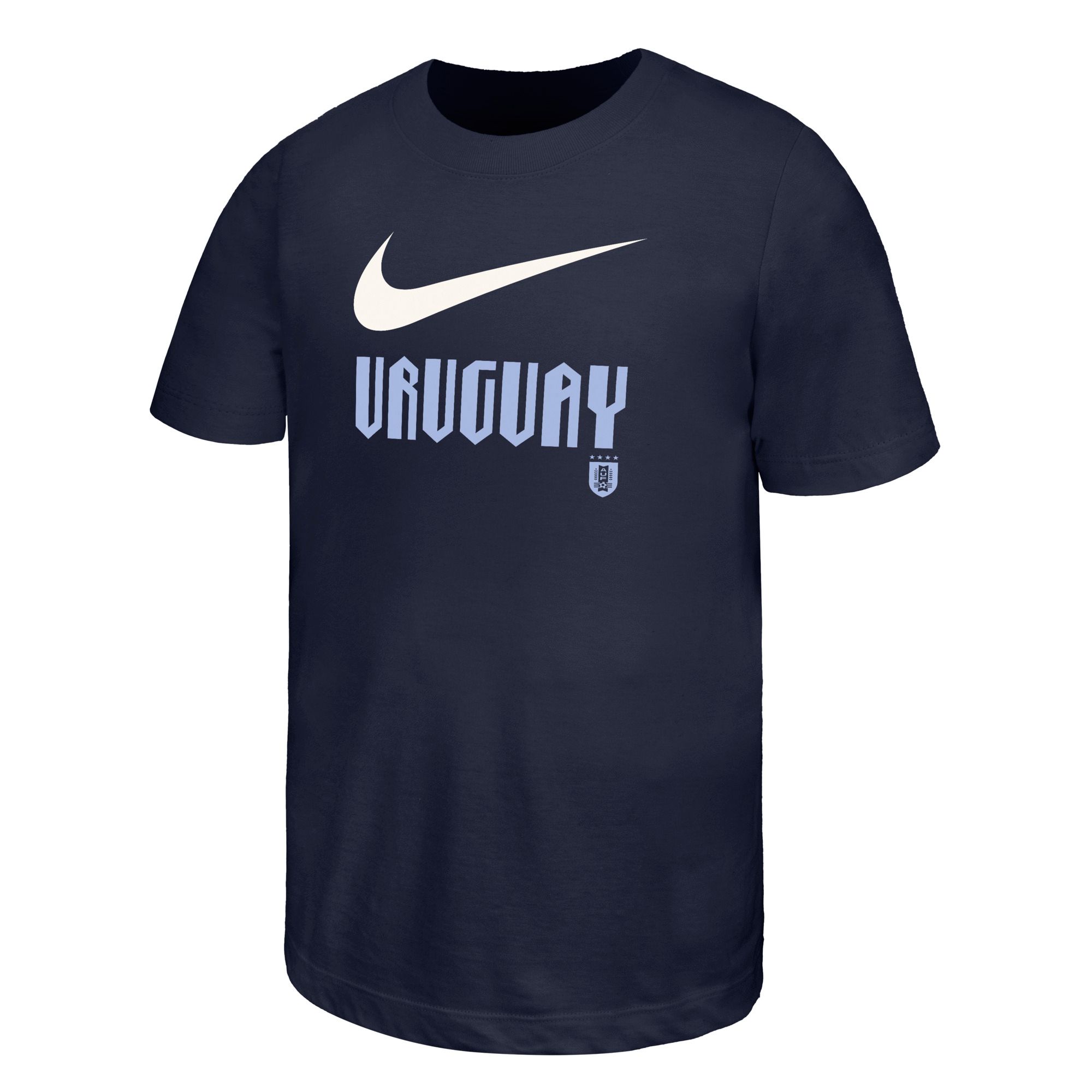 Nike Youth Uruguay Navy World Cup 2026 Youth Wordmark Swoosh T-Shirt