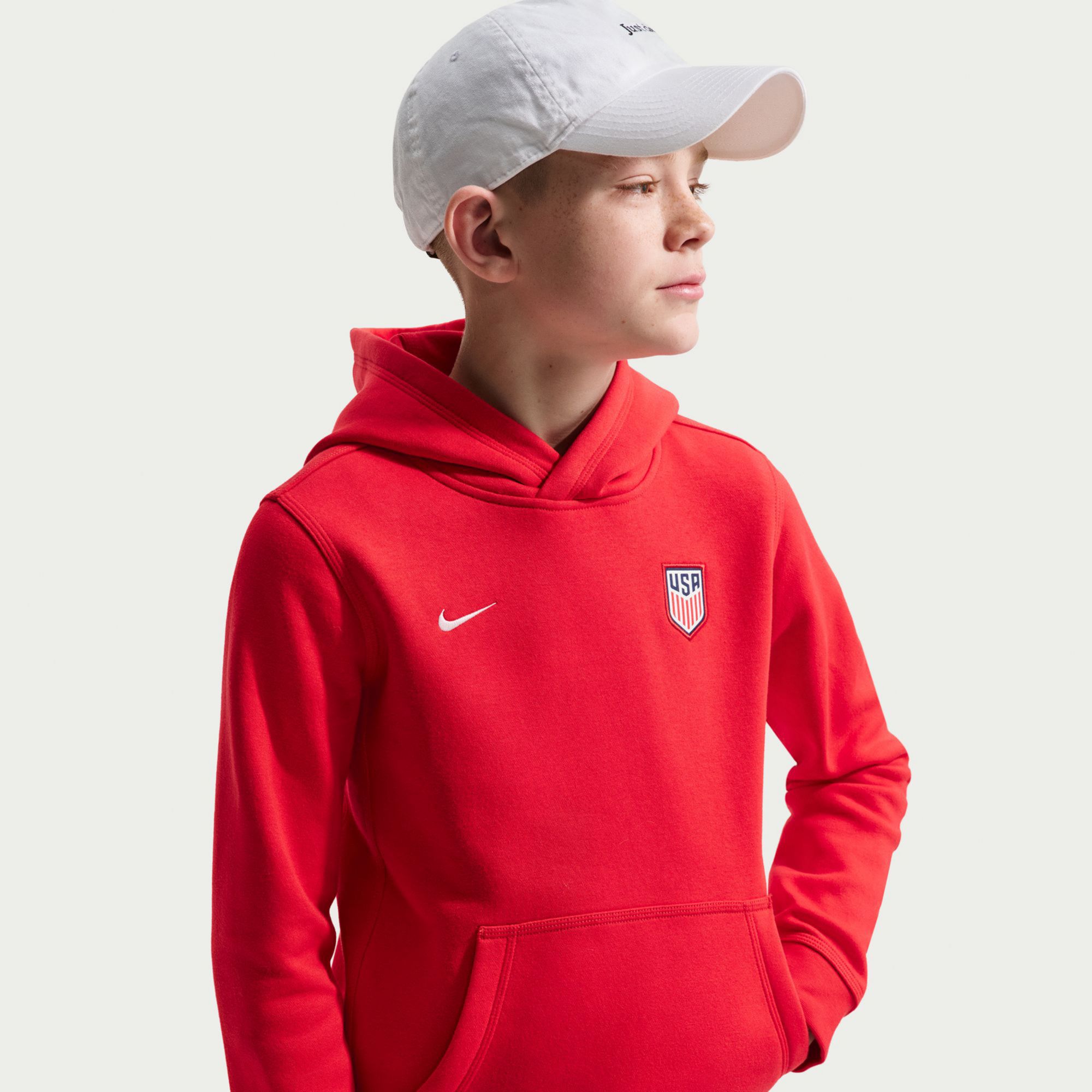 Nike Youth USMNT 2026 Home Club Pullover Hoodie
