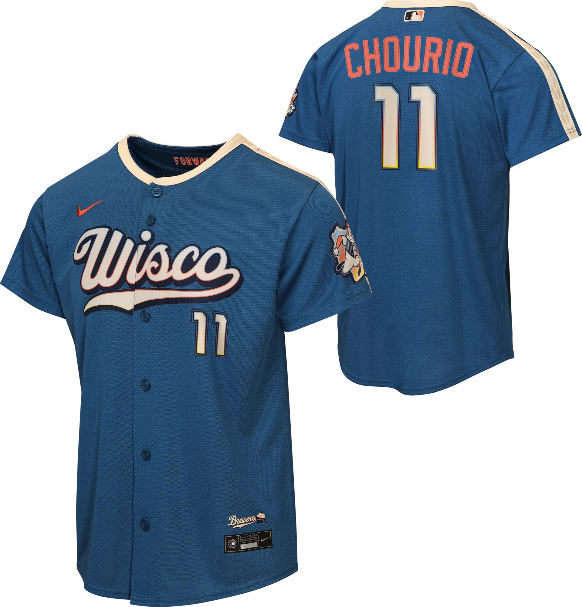 Nike Youth Milwaukee Brewers Jackson Chourio #11 2026 City Connect Homerun Jersey
