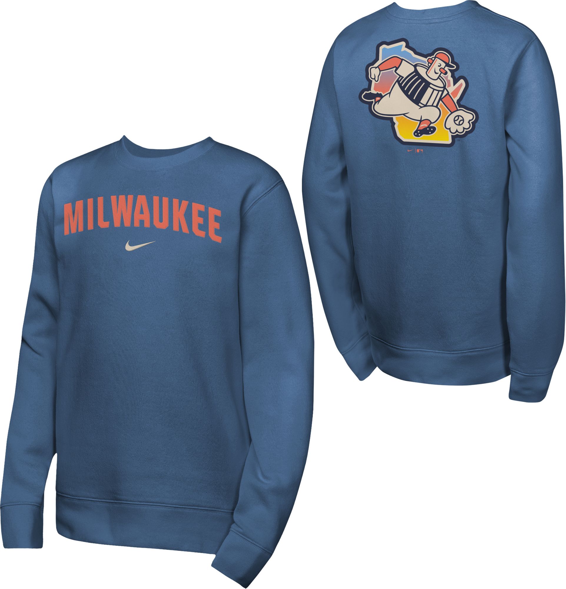 Nike Youth Milwaukee Brewers 2026 City Connect 2 Hit Crewneck Sweatshirt