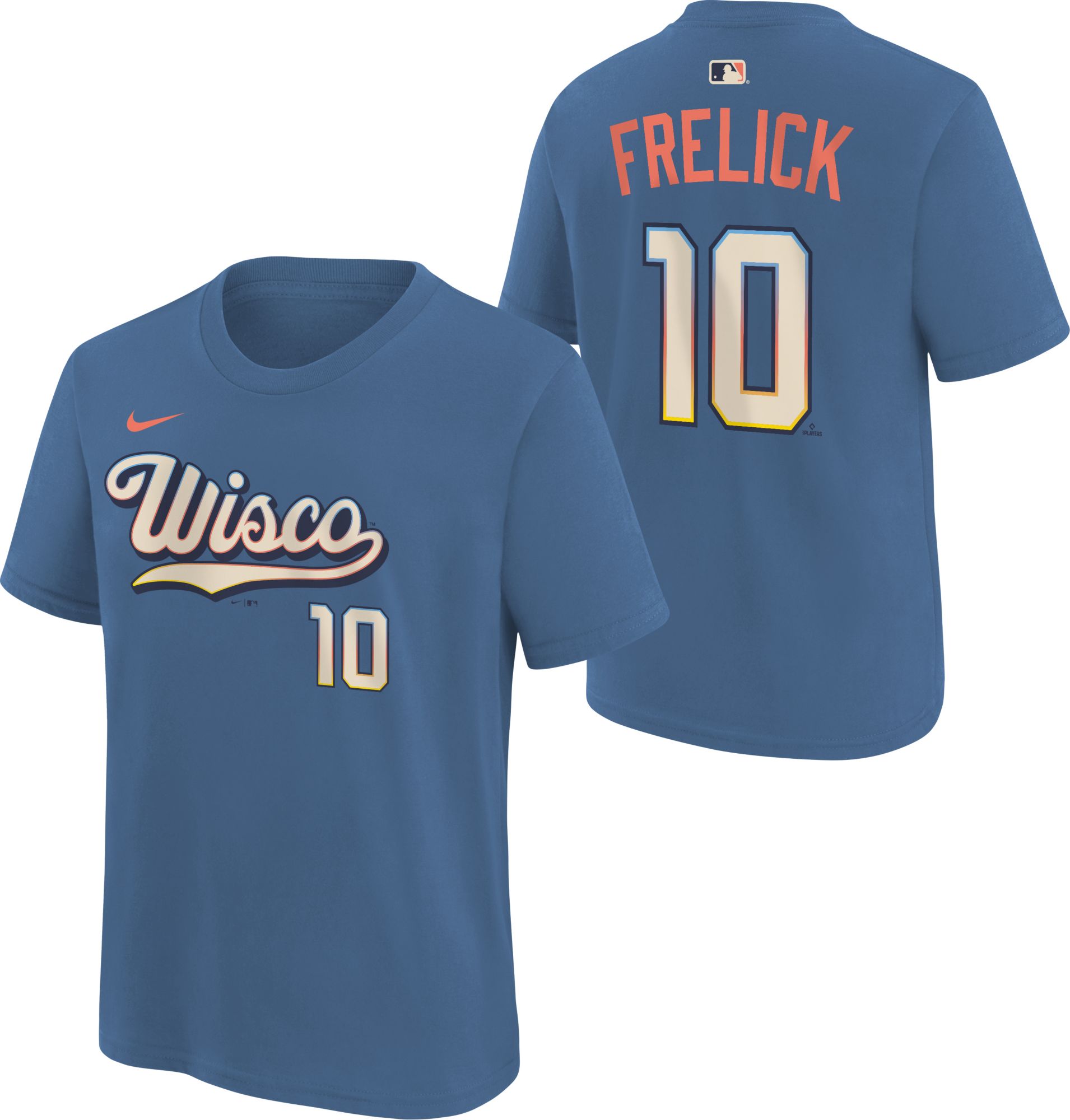 Nike Youth Milwaukee Brewers Sal Frelick #10 2026 City Connect T-Shirt