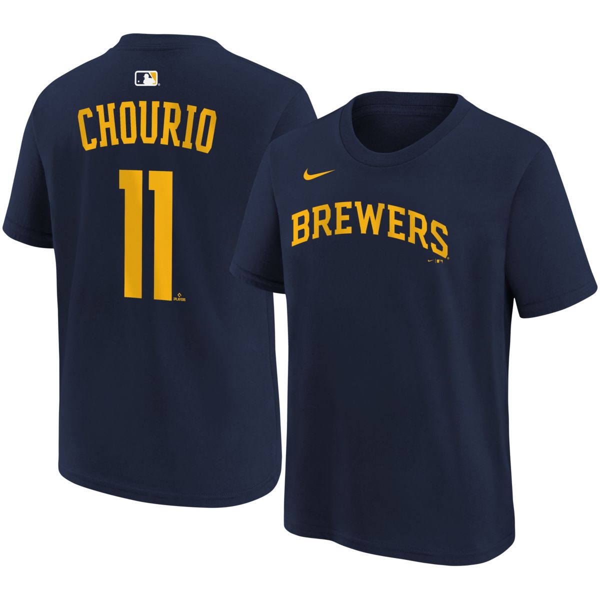 Nike Youth Milwaukee Brewers Jackson Chourio #11 Navy T-Shirt