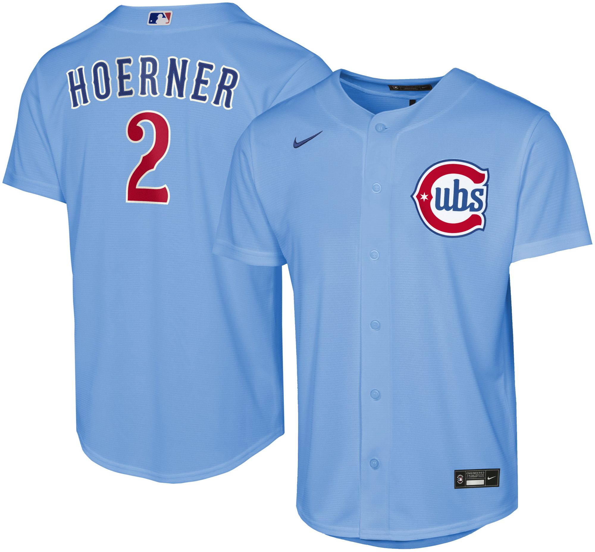 Nike Youth Chicago Cubs Nico Hoerner #2 Blue Alternate 2 Replica Jersey