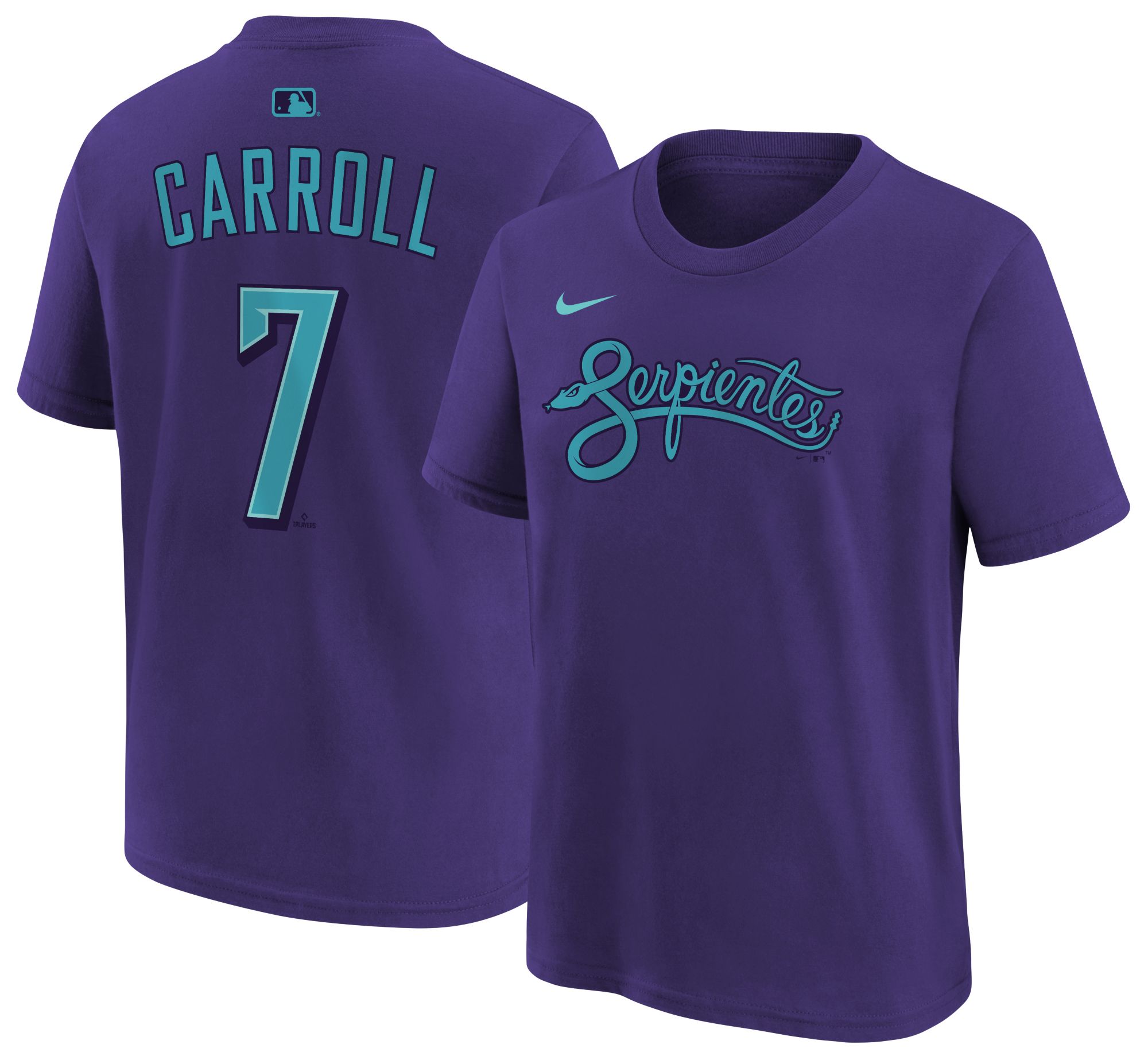 Nike Youth Arizona Diamondbacks Purple Corbin Carroll #7 Home T-Shirt