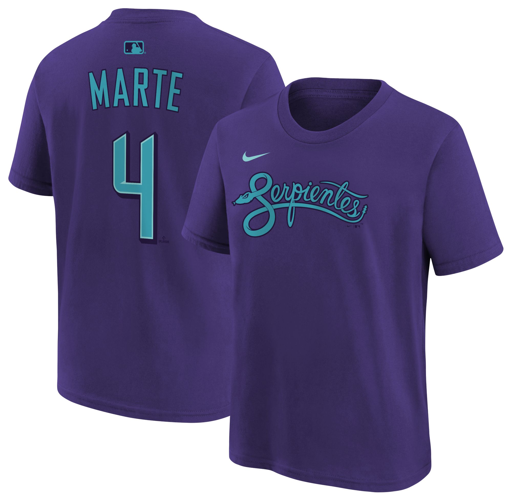Nike Youth Arizona Diamondbacks Purple Ketel Marte #4 Home T-Shirt