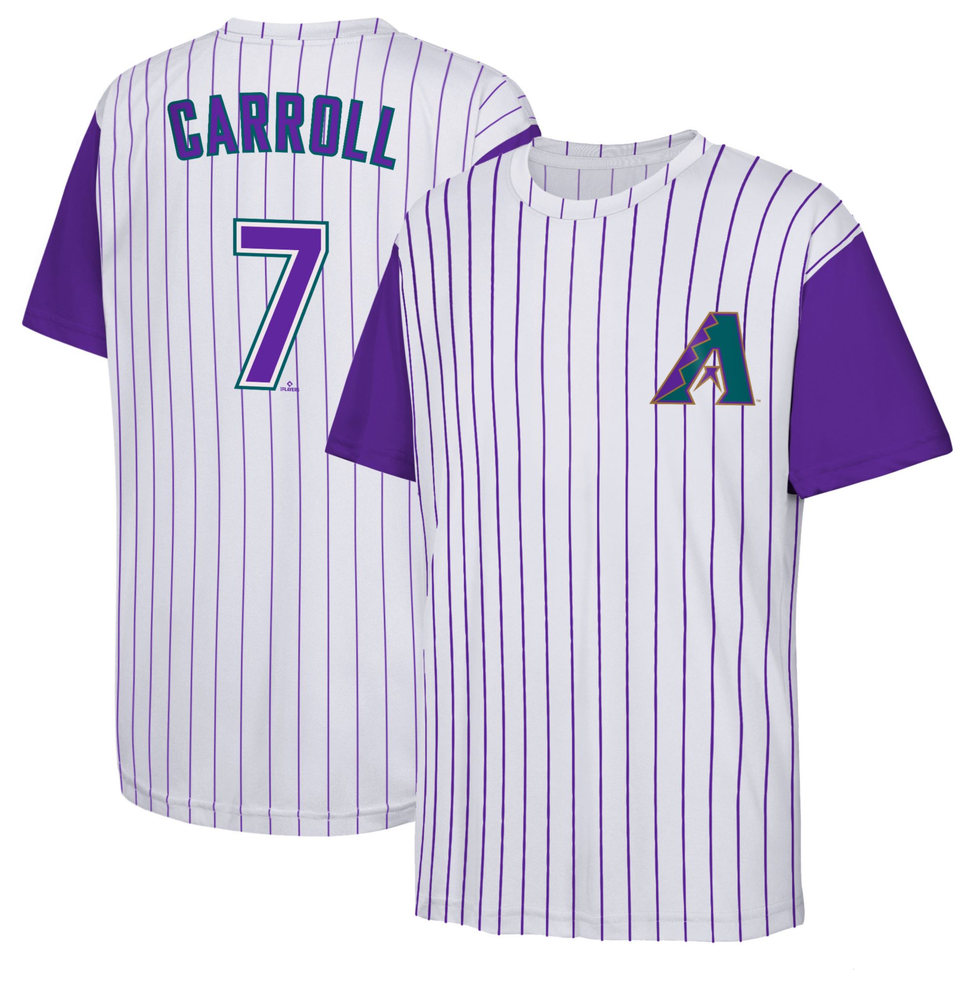 Nike Youth Arizona Diamondbacks Team Color Corbin Carroll #7 Triple Sublimation T-Shirt