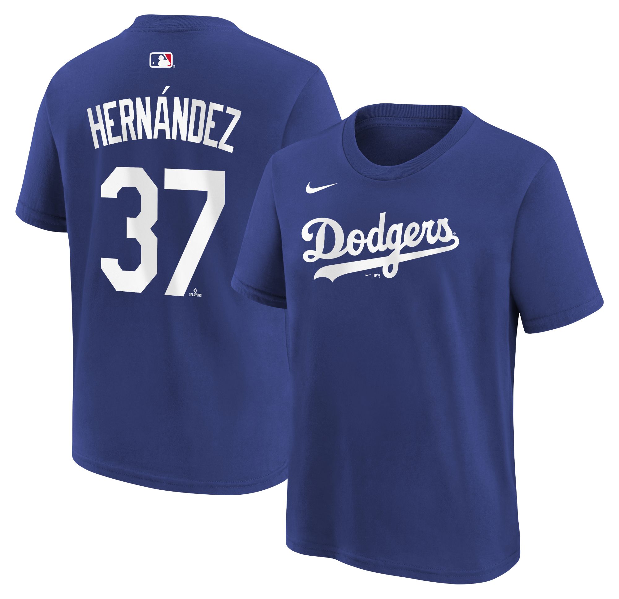 Nike Youth Los Angeles Dodgers Teoscar Hernández #37 Blue Home T