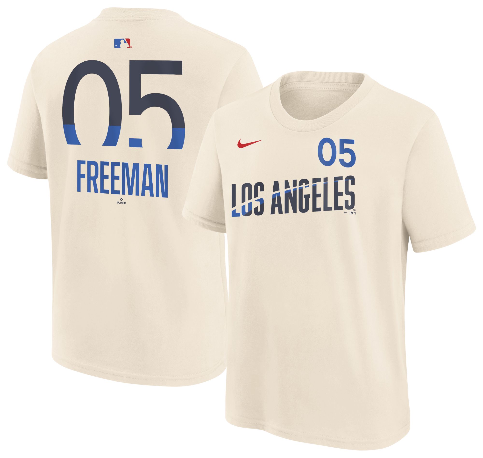 Nike Youth Los Angeles Dodgers Tan Freddie Freeman #5 Home T-Shirt