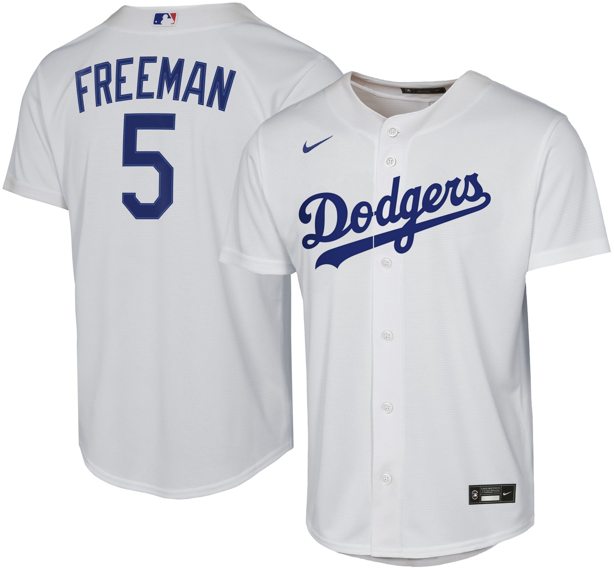 Nike Youth Los Angeles Dodgers Freddie Freeman #5 White Alternate T-Shirt