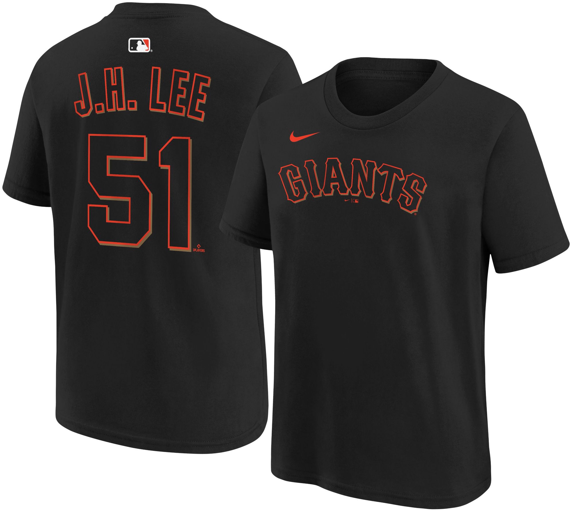 Nike Youth San Francisco Giants Jung Hoo Lee #51 Black Home T-Shirt