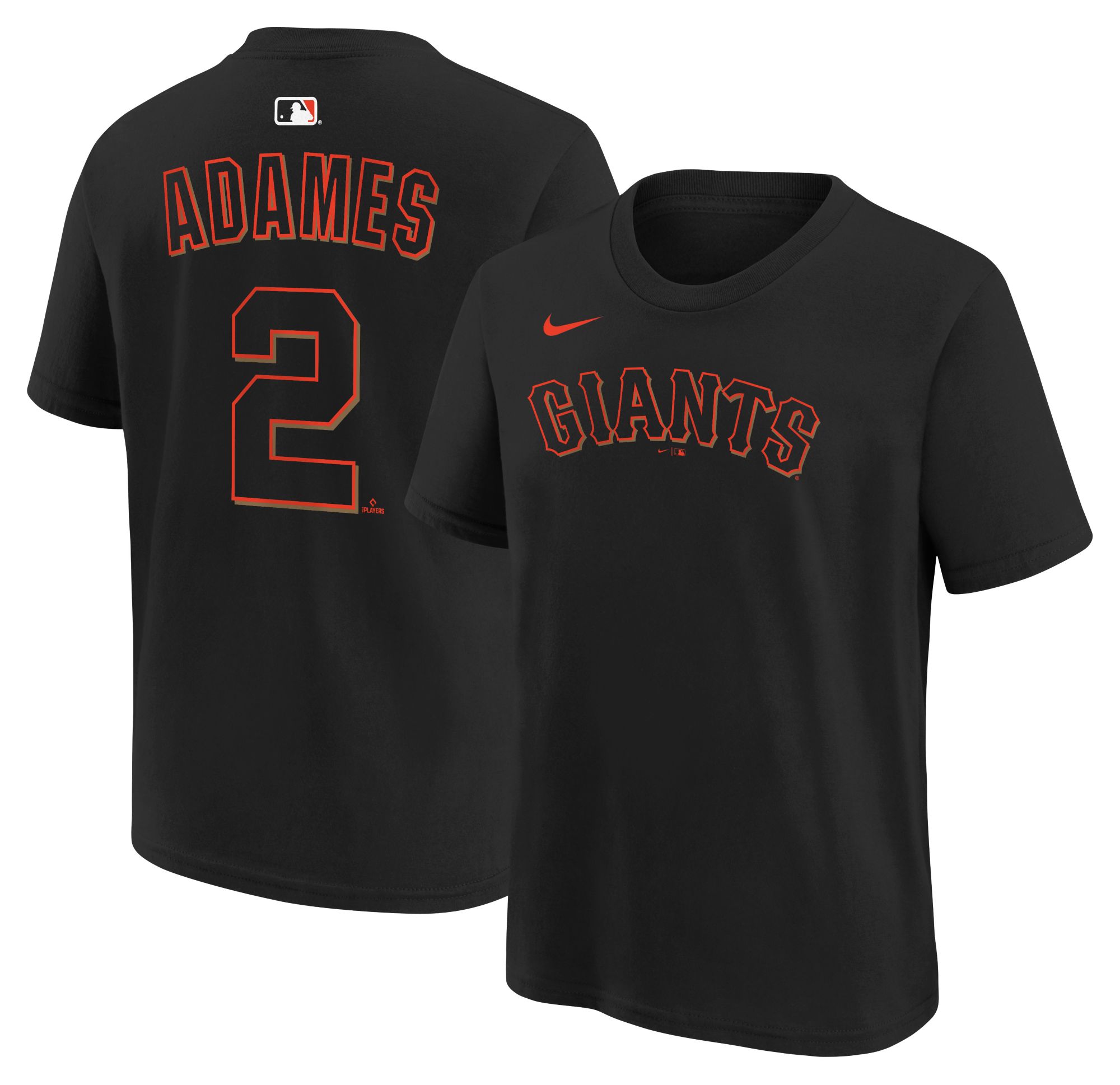 Nike Youth San Francisco Giants Willy Adames Black Home T-Shirt