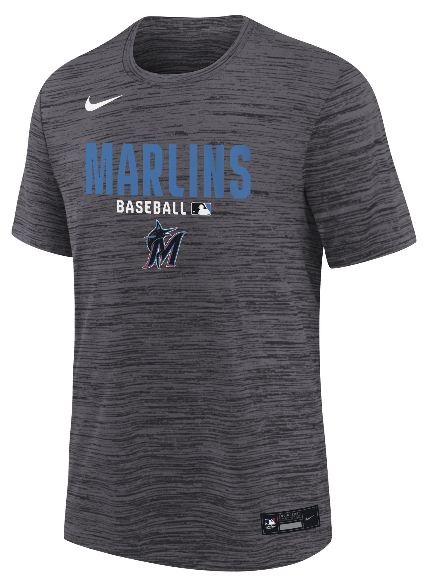 Nike Youth Miami Marlins Black Authentic Collection Velocity T-Shirt