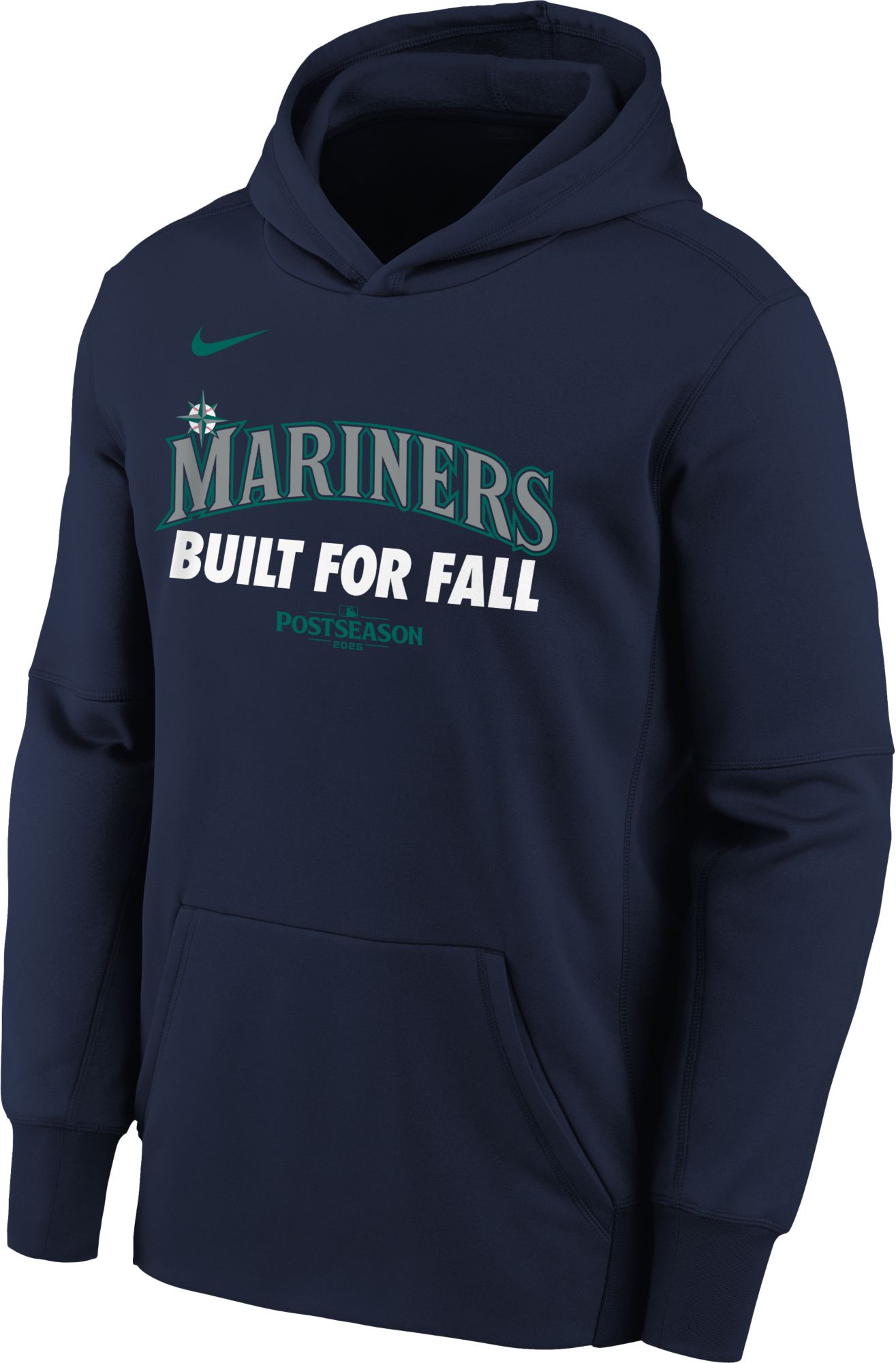 Nike Youth Seattle Mariners 'Built for Fall' 2025 Postseason Participant Therma Authentic Collection Hoodie