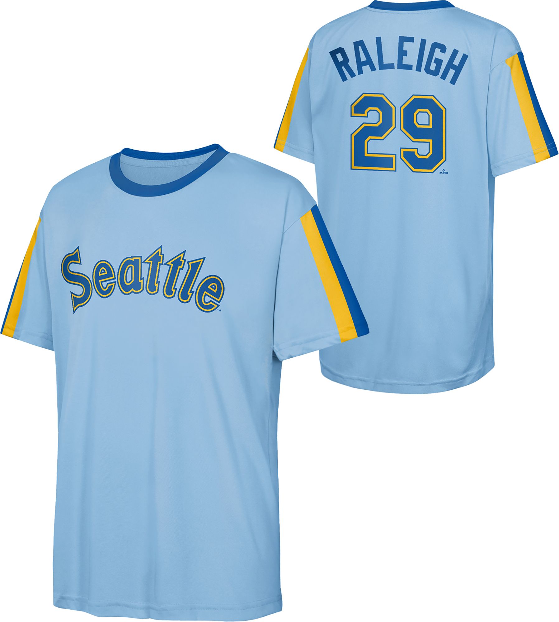 Nike Youth Seattle Mariners Team Color Cal Raleigh #29 Triple Sublimation T-Shirt